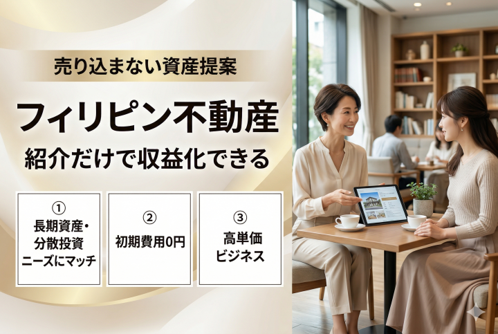 信頼関係から広がる海外資産！「 フィリピン不動産」トスアップパートナー募集のメイン画像