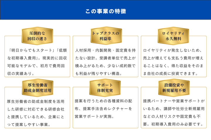 この事業の特徴